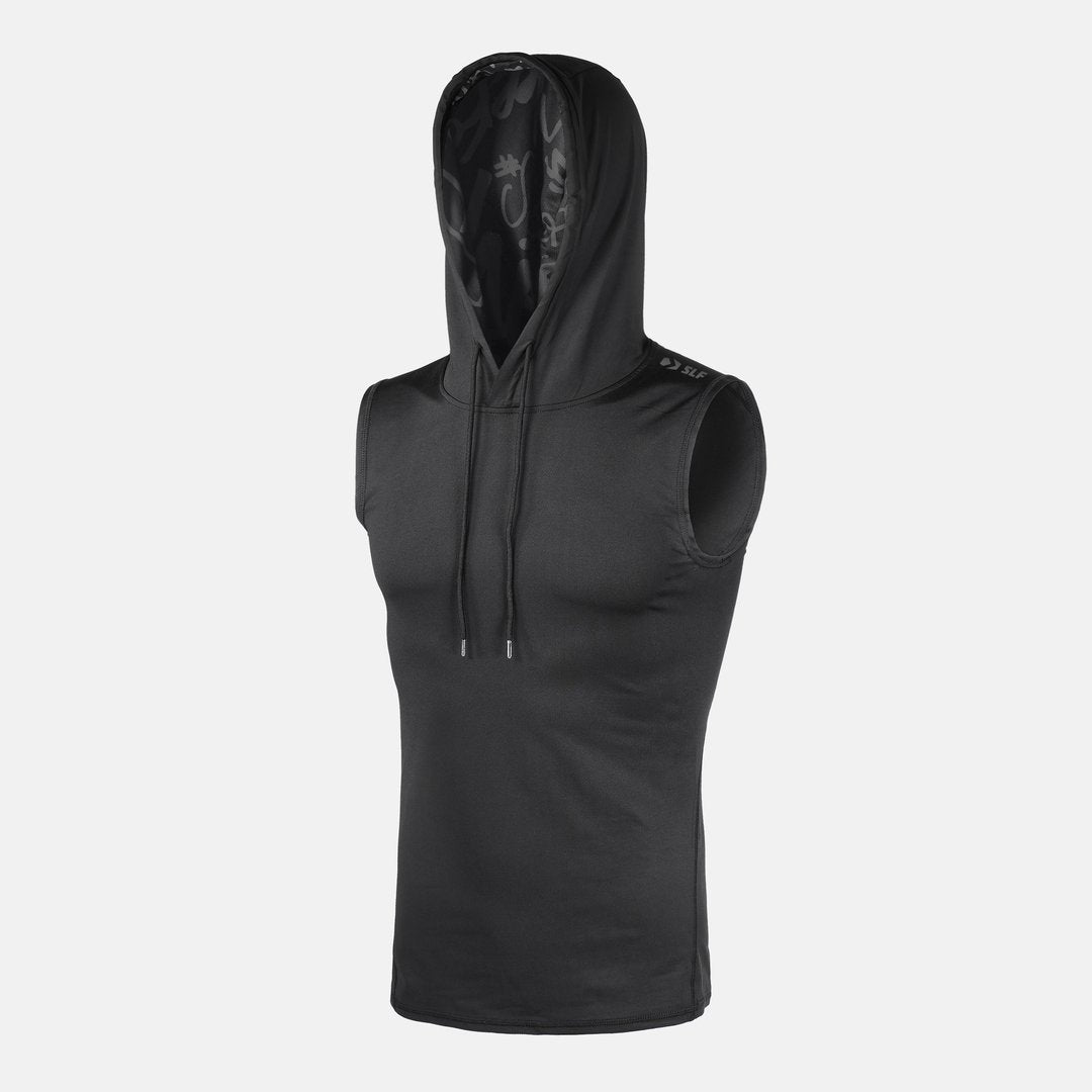 Hue Yellow Gold Sleeveless Compression Hoodie