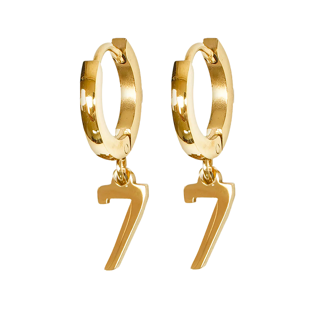 Earring Gold Numbers SLEEFS