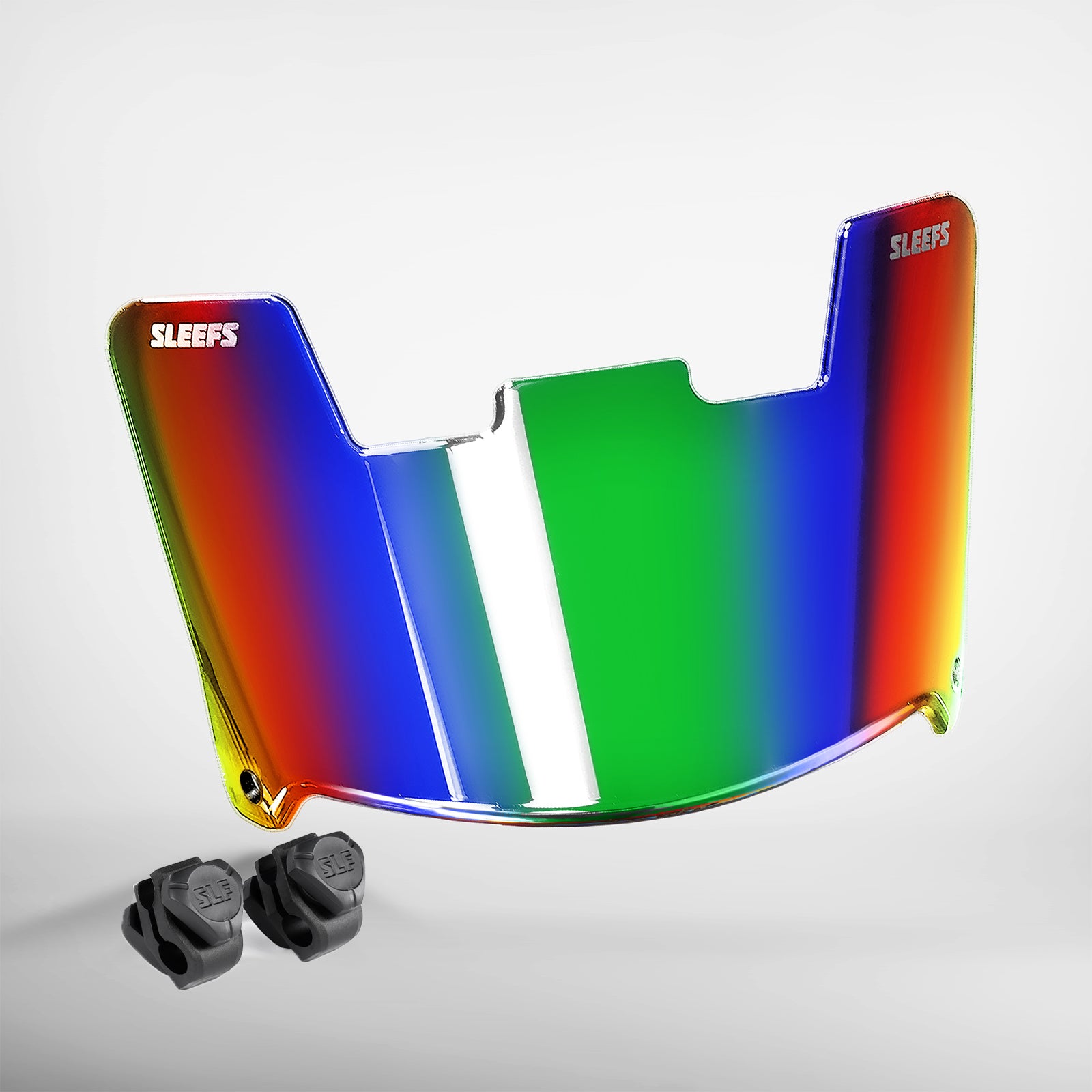  SLEEFS Football Helment Visor [Borealis Rainbow