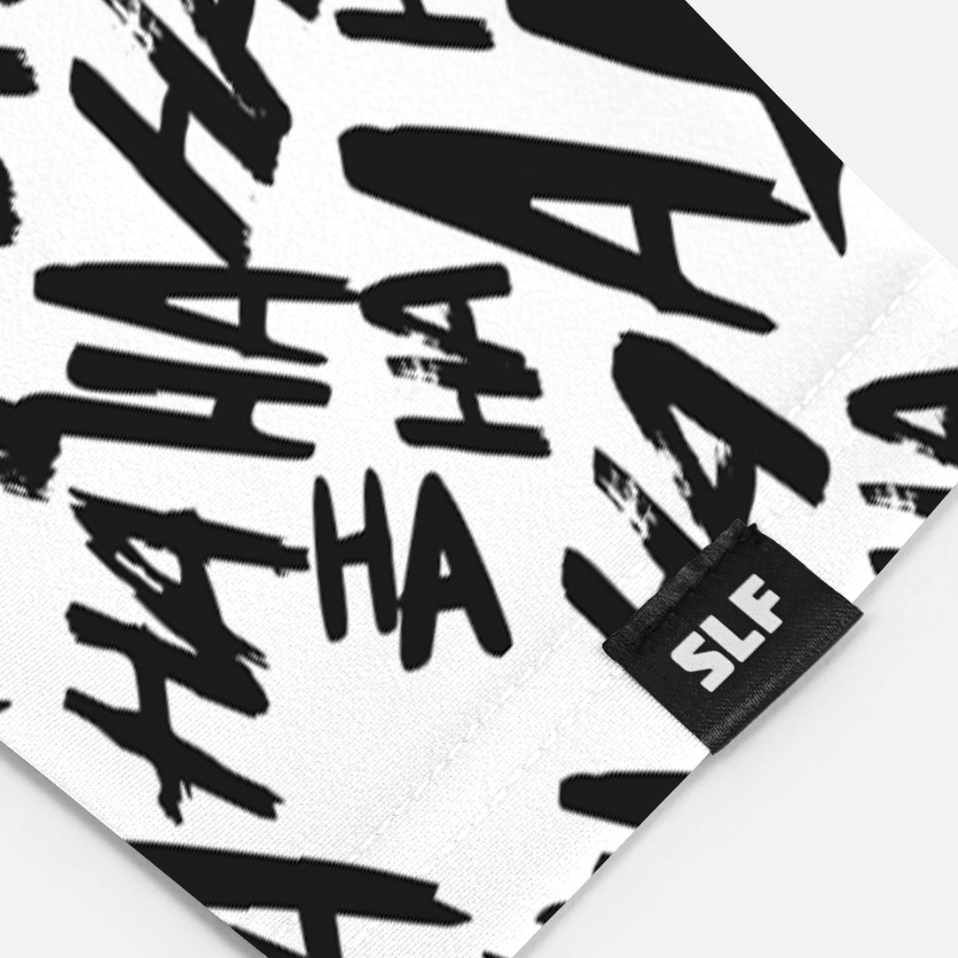 Ha Ha Ha White Knee Pad