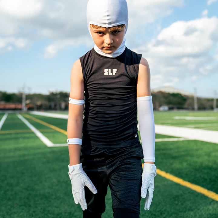 White Drip Bicep Bands for Kids