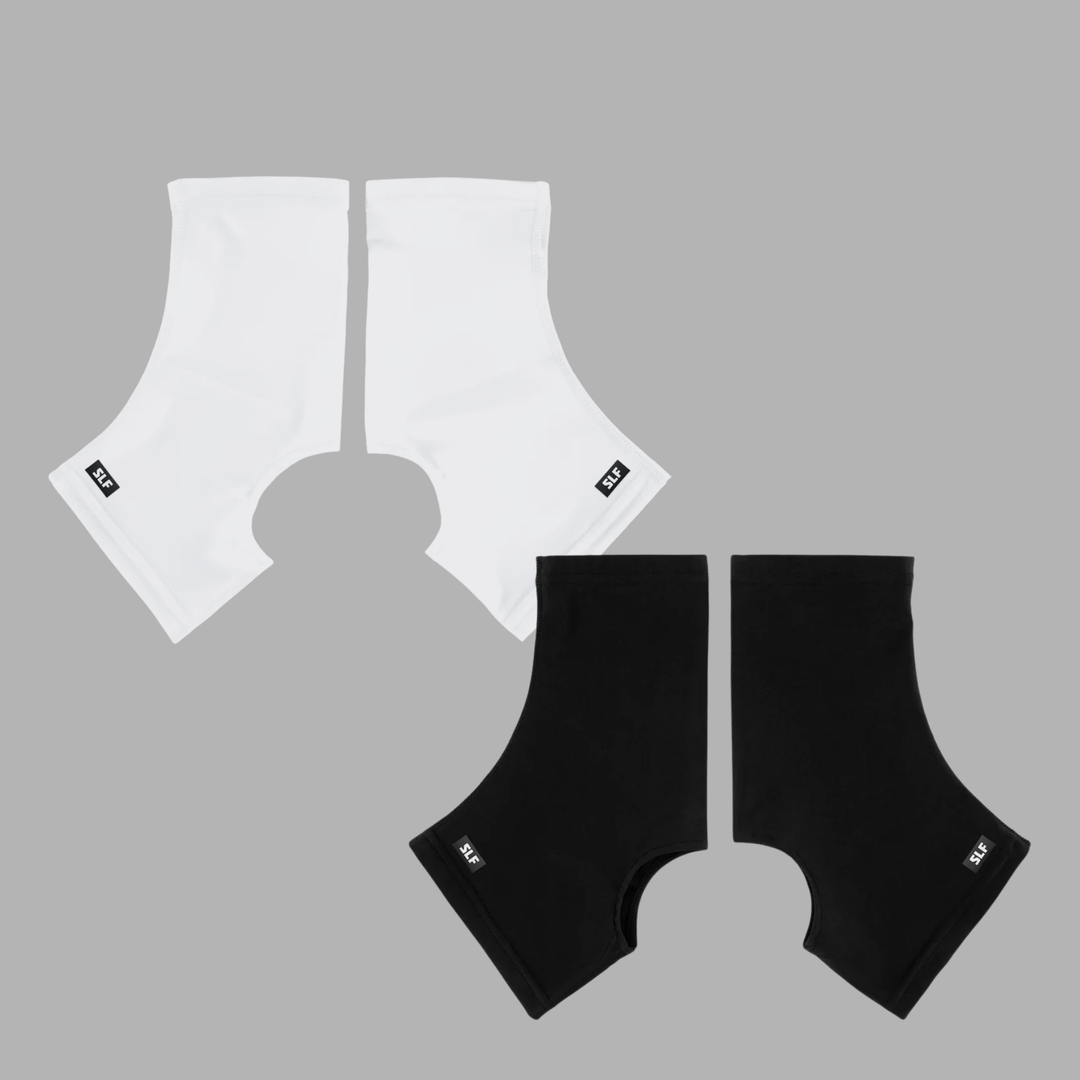 White + Black Spats / Cleat Covers Bundle