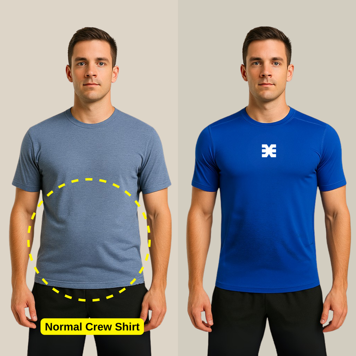 Gray BodyContour Crew T-Shirt