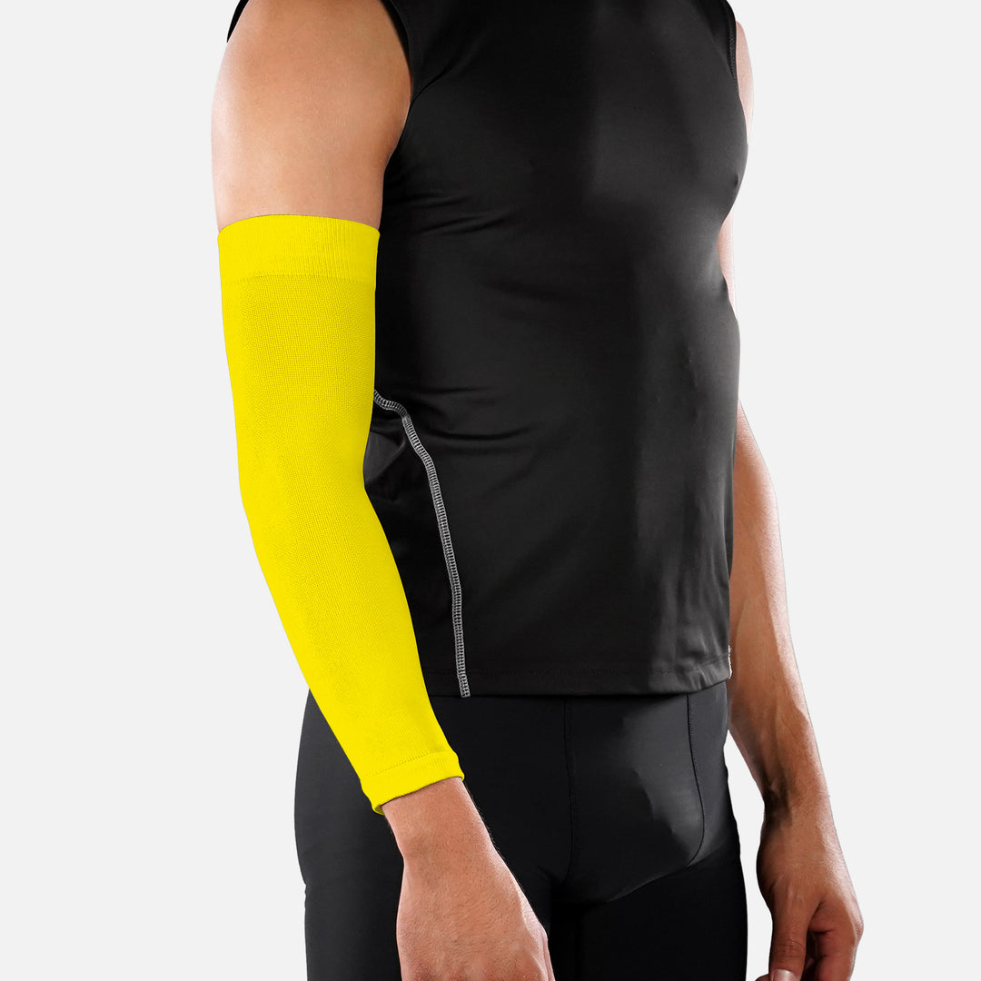 Hue Yellow One Size Fits All Football Arm Sleeve