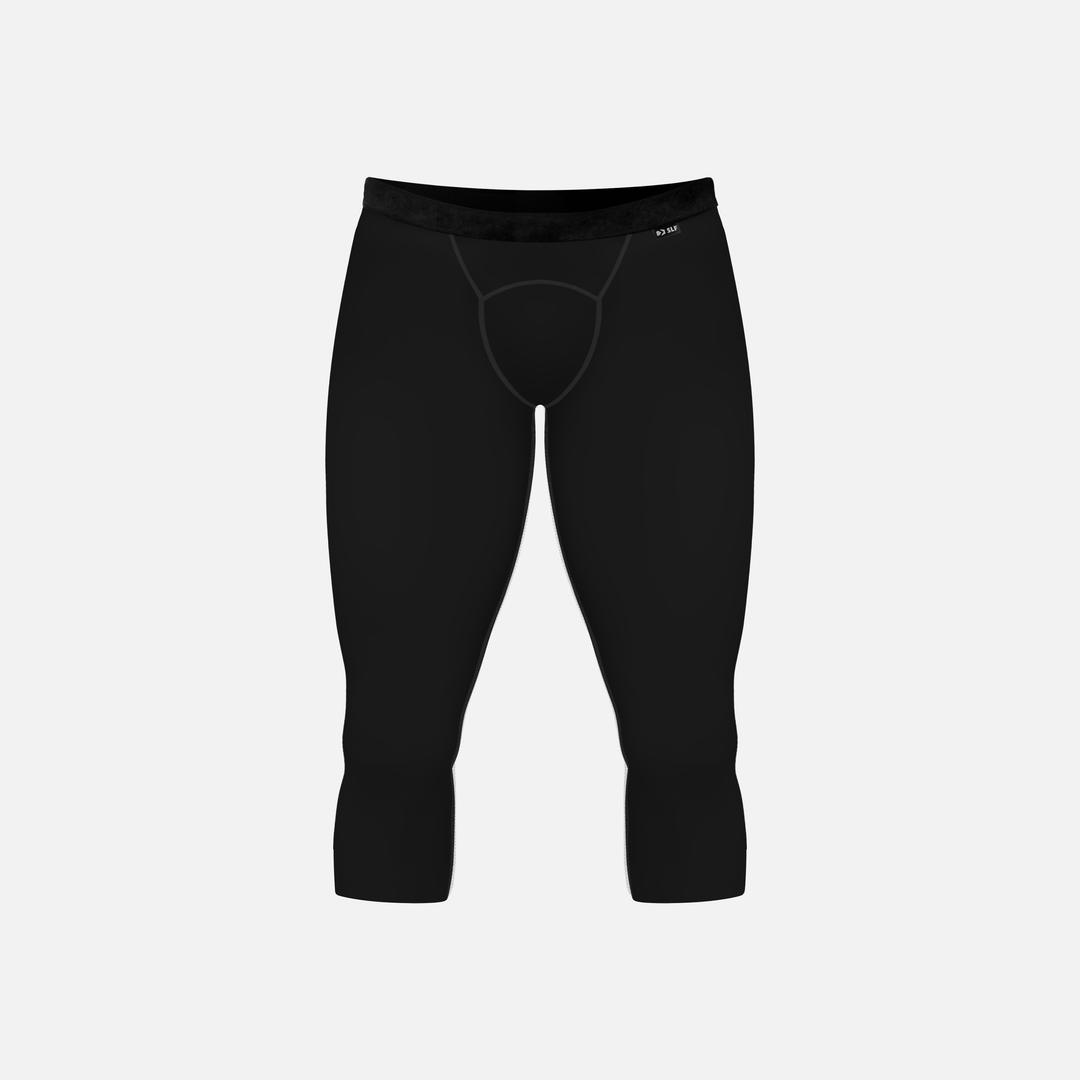 Black 3/4 Tights for men - Big