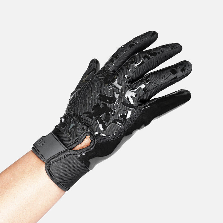 Black Sticky Football Receiver Gloves