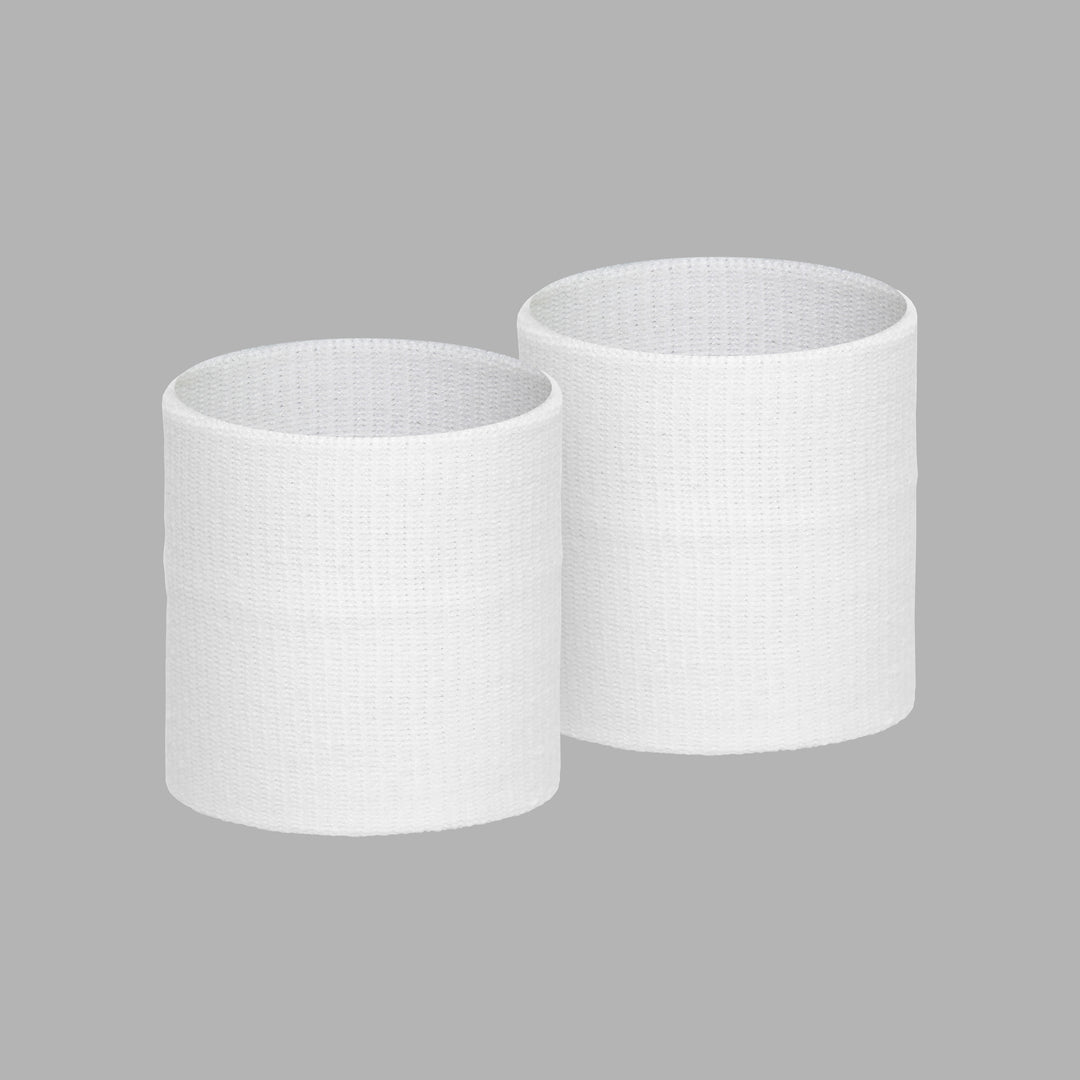 White Cotton Wristbands (Pair)