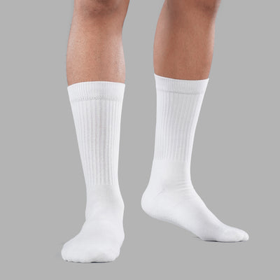 Basic White Crew Socks