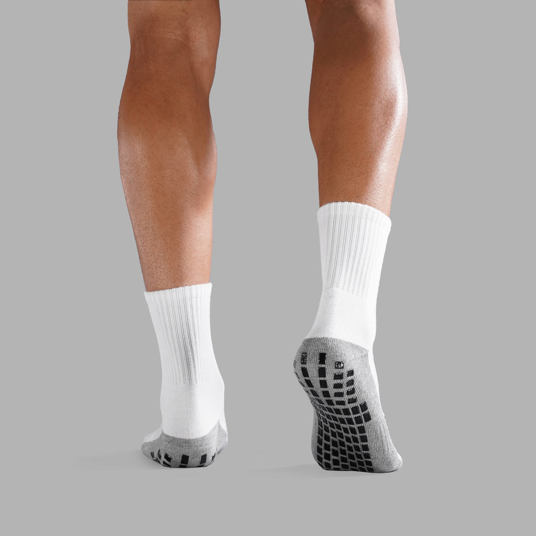 White Performance Grip Socks