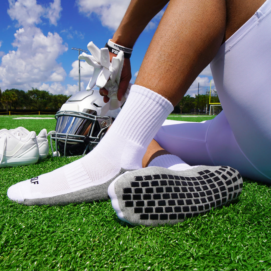 White Performance Grip Socks
