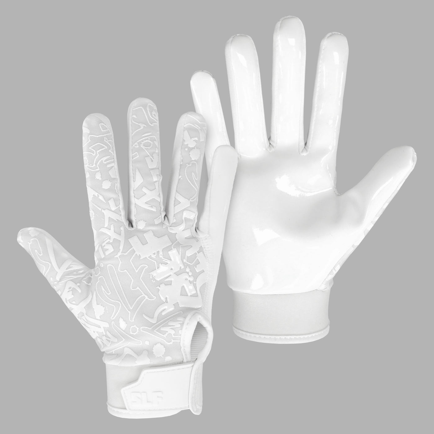 Basic White Sticky Kids Football Receiver Gloves