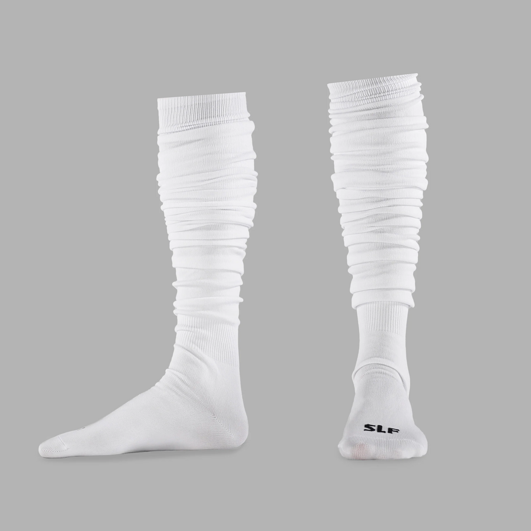 White Long Scrunchie Socks
