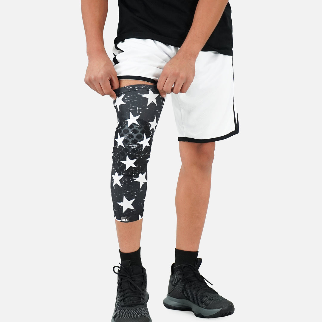Black White Stars Knee Pad