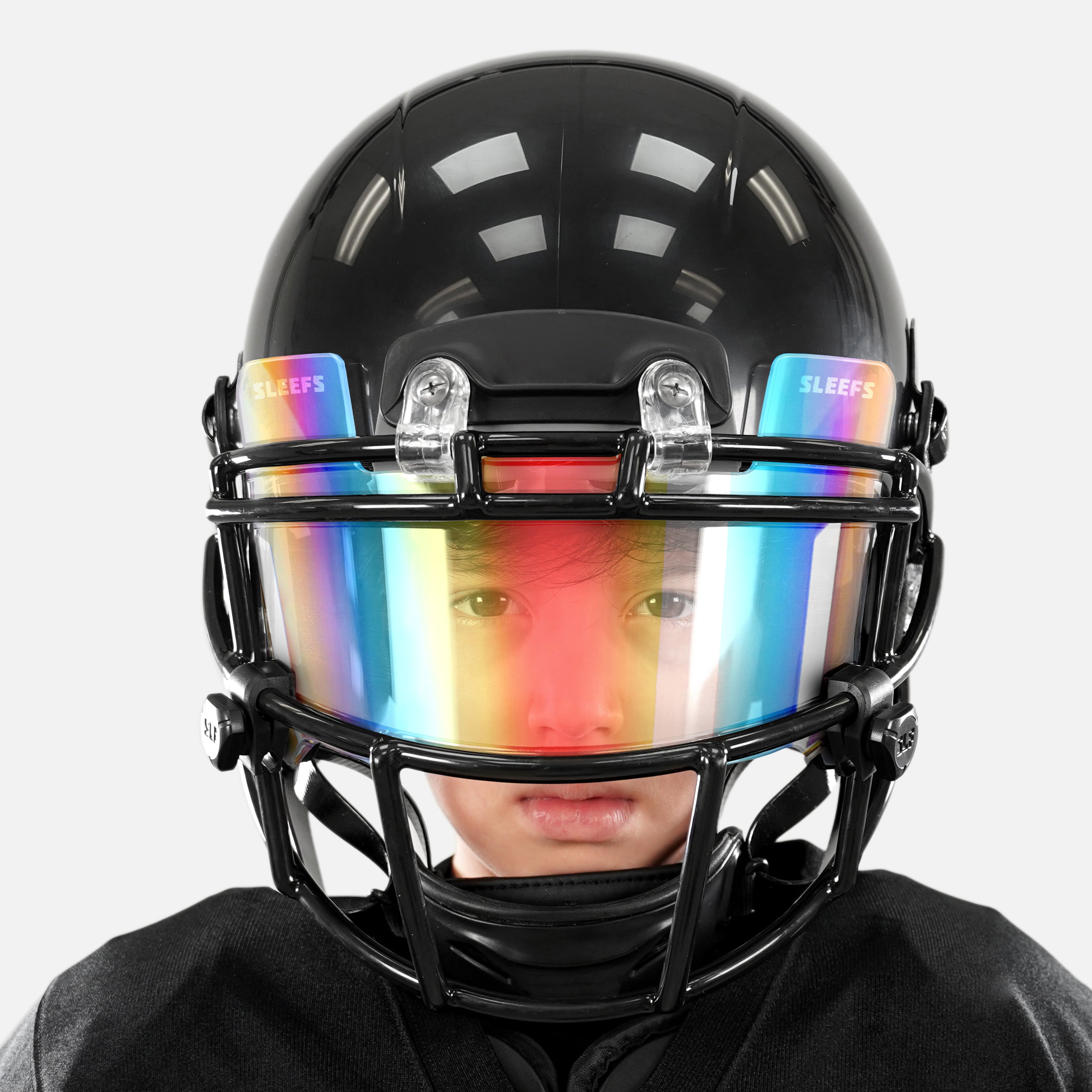  SLEEFS Football Helment Visor [Borealis Rainbow