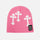 Gothic Cross Pink White Beanie