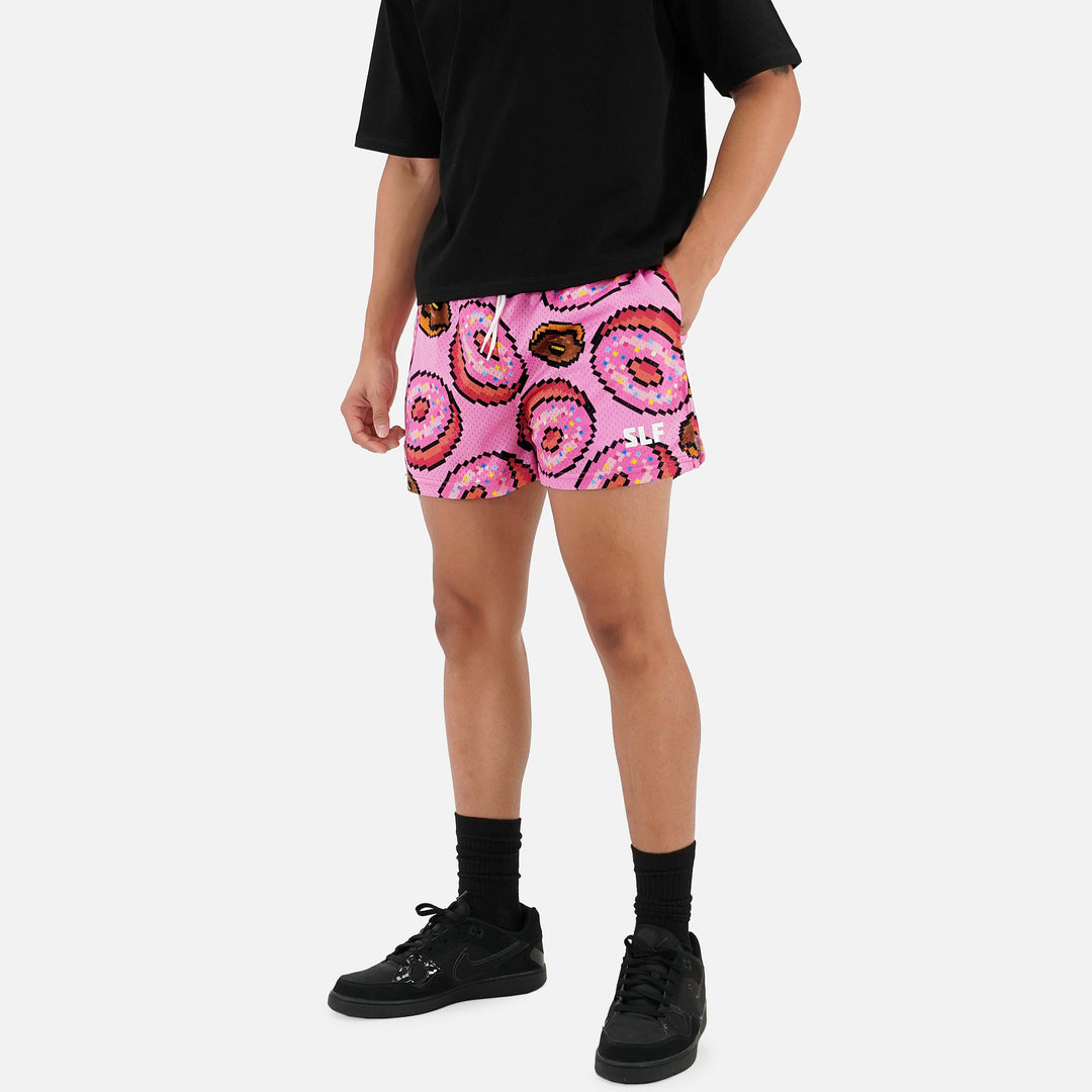 Pixel Donuts Pink Shorts - 5"