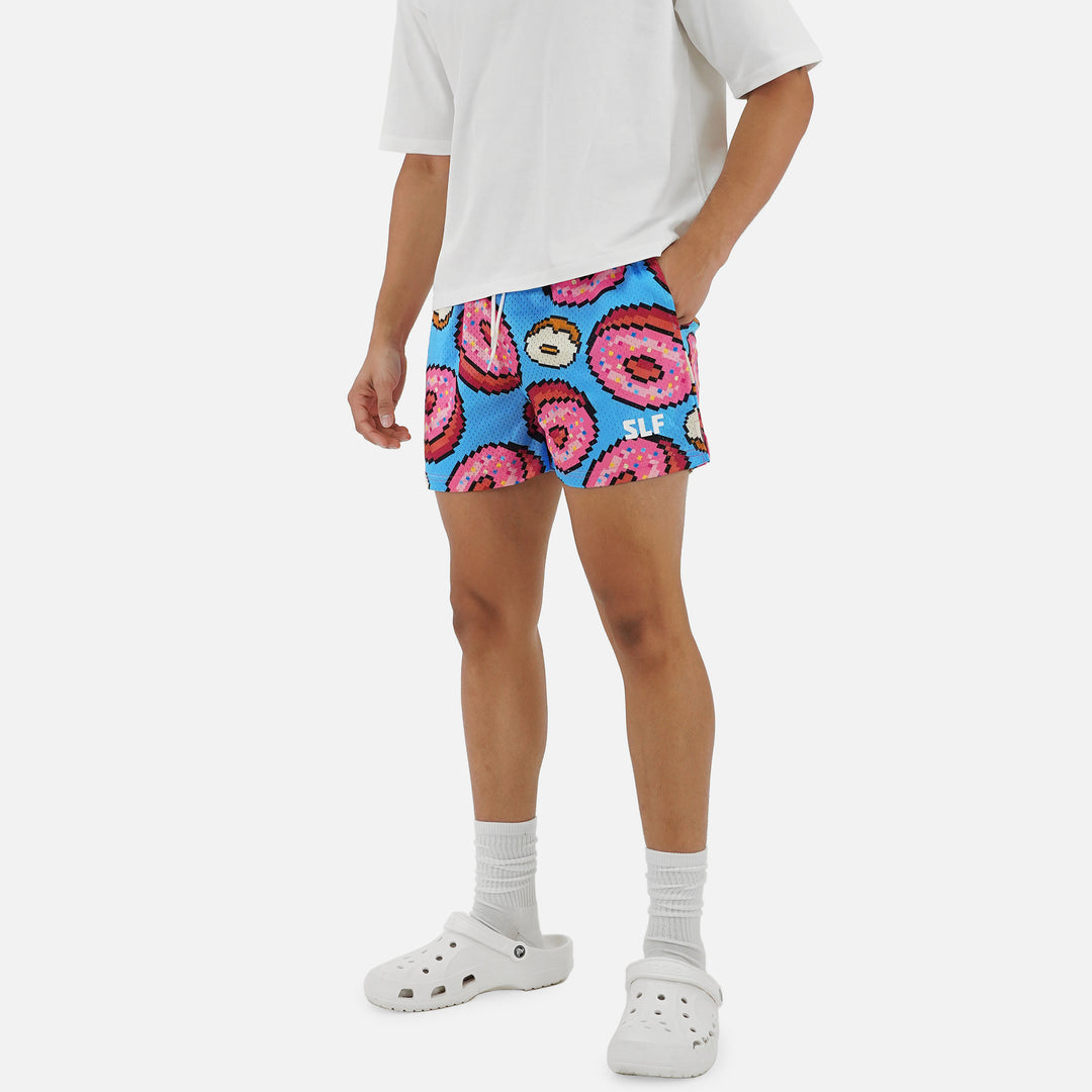 Pixel Donuts Light Blue Shorts - 5"
