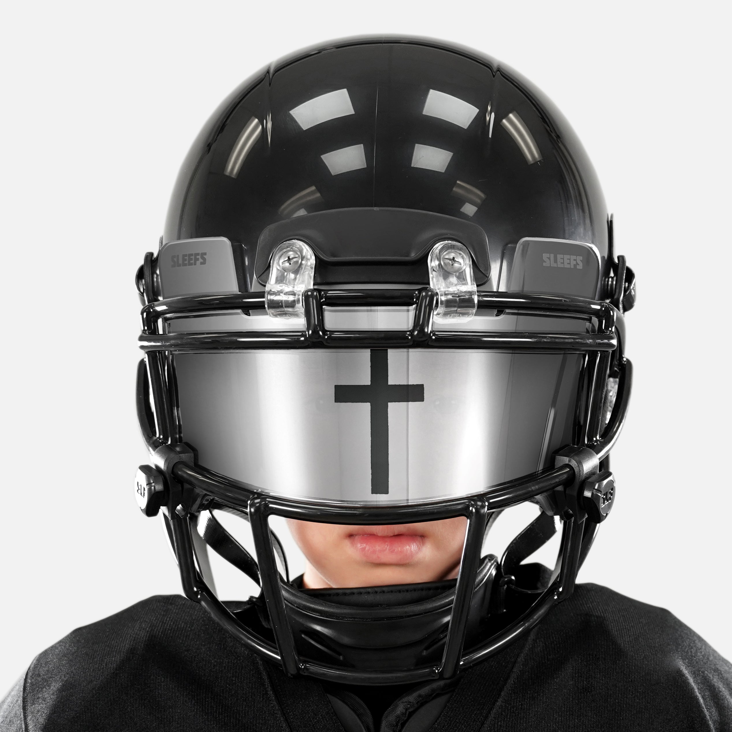 a football helmet visor NXTRND VZR1 Black Riddell Victor Visor Crazy Football Helmets Helmet