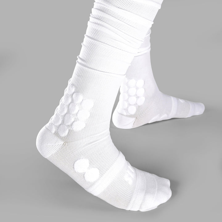 White Football Padded Long Socks