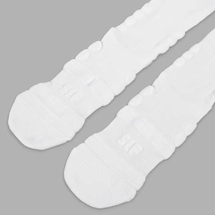 White Football Padded Long Socks