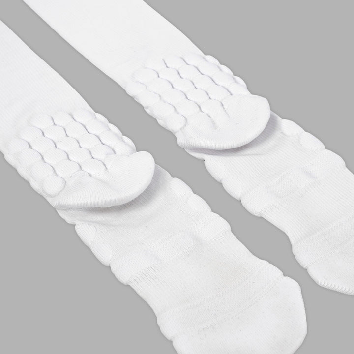 White Football Padded Long Socks