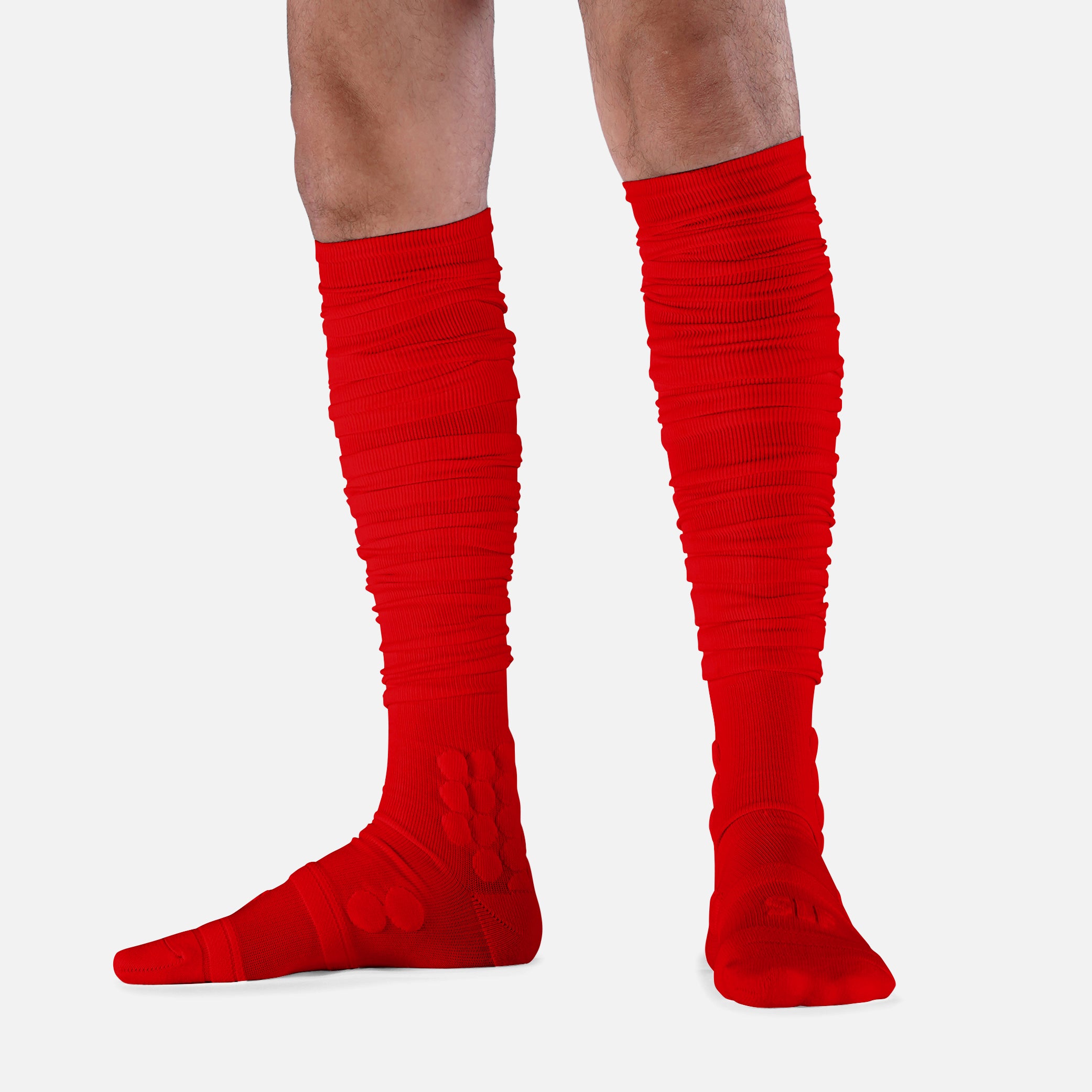 Hue Red Football Padded Long Socks SLEEFS