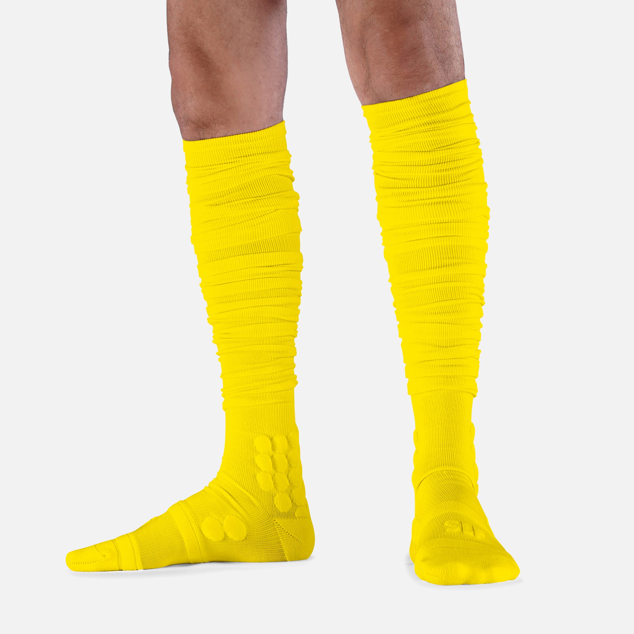 Hue Yellow Football Padded Long Socks SLEEFS