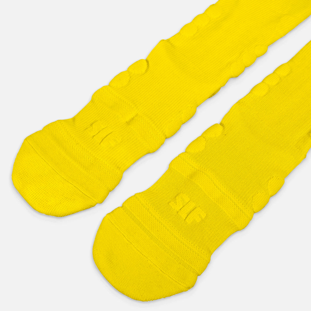 Hue Yellow Football Padded Long Socks