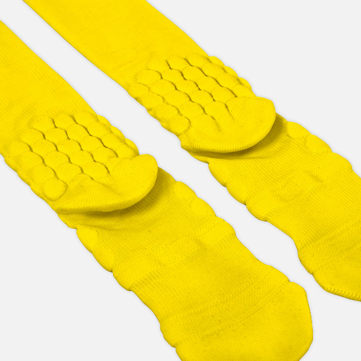 Hue Yellow Football Padded Long Socks