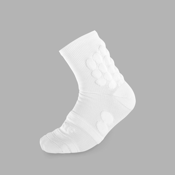 White Football Padded Short Kids Socks