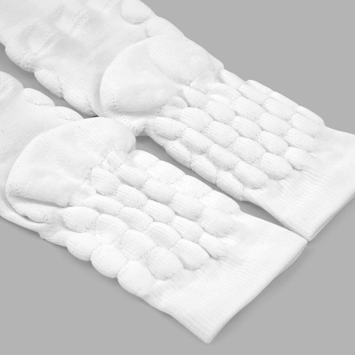 White Football Padded Short Kids Socks