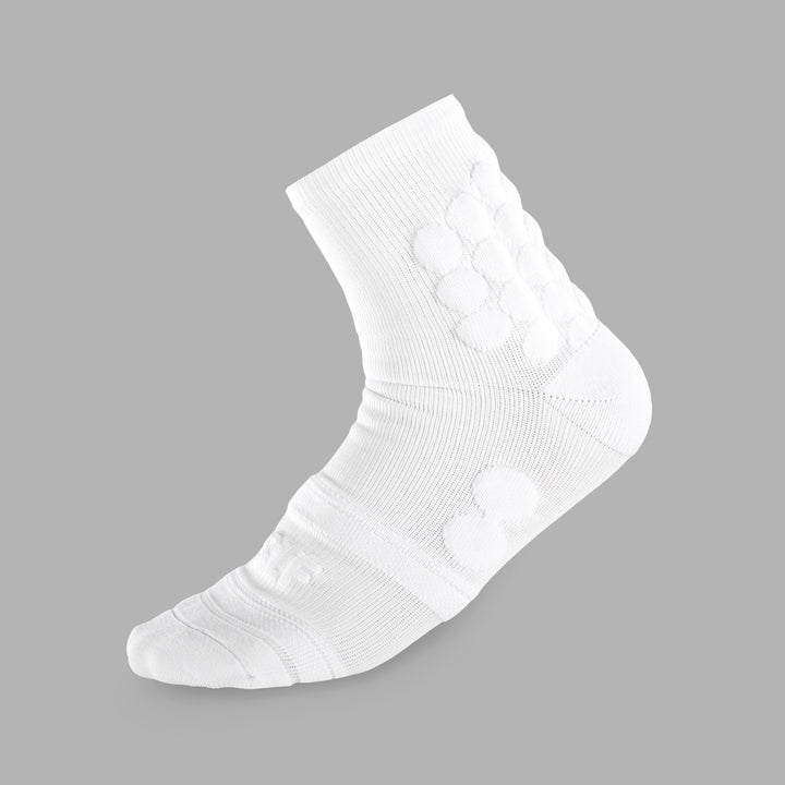 White Football Padded Short Socks