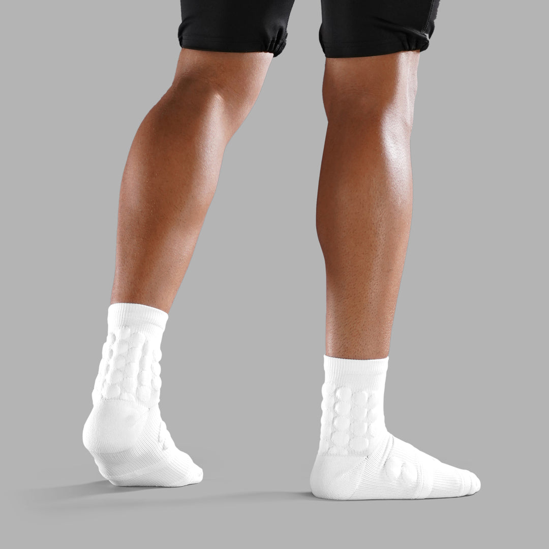 White Football Padded Short Socks