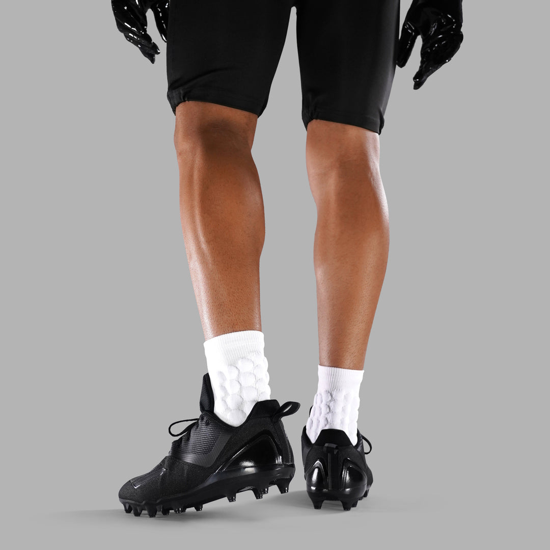 White Football Padded Short Socks