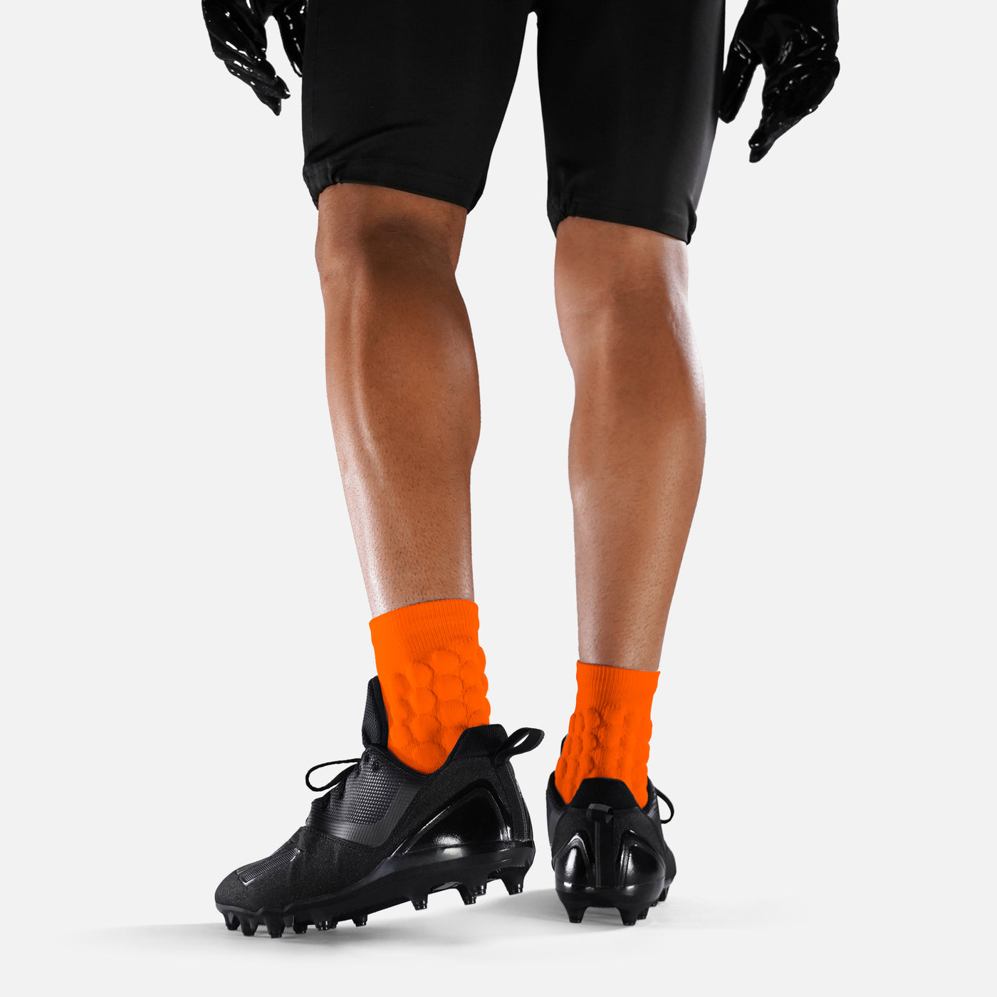 Hue Orange Football Padded Short Socks