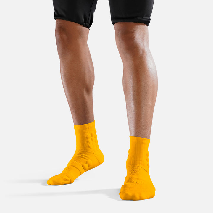 Hue Yellow Gold Football Padded Short Socks