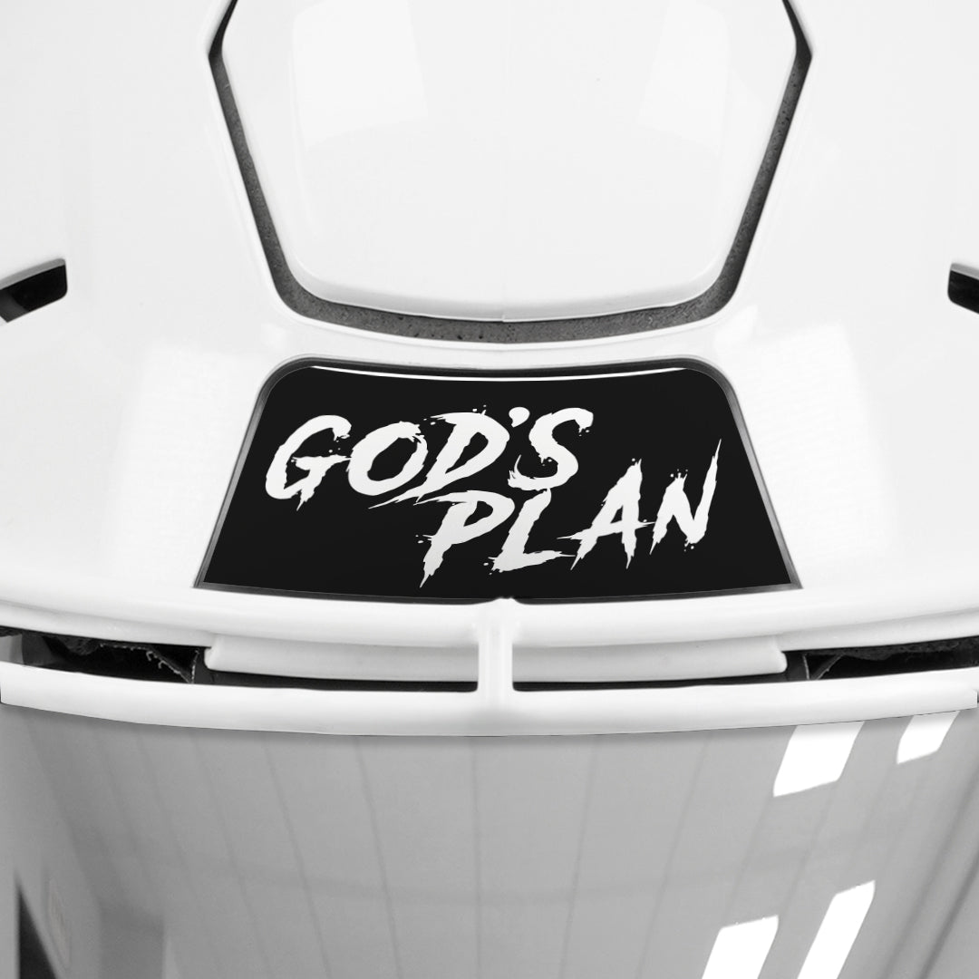 God's Plan Riddell Speedflex Front and Back Bumper Sticker Kit