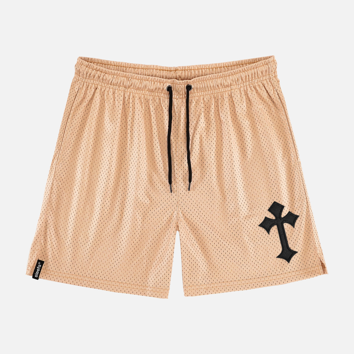 Gothic Cross Patch Shorts - 7"