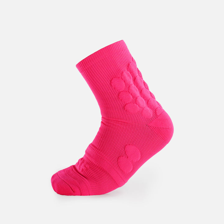 Hue Pink Football Padded Short Kids Socks