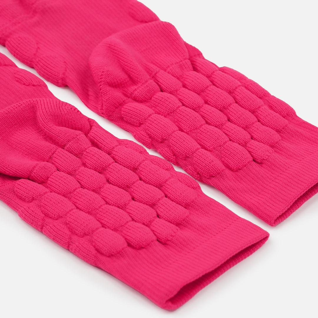 Hue Pink Football Padded Short Kids Socks