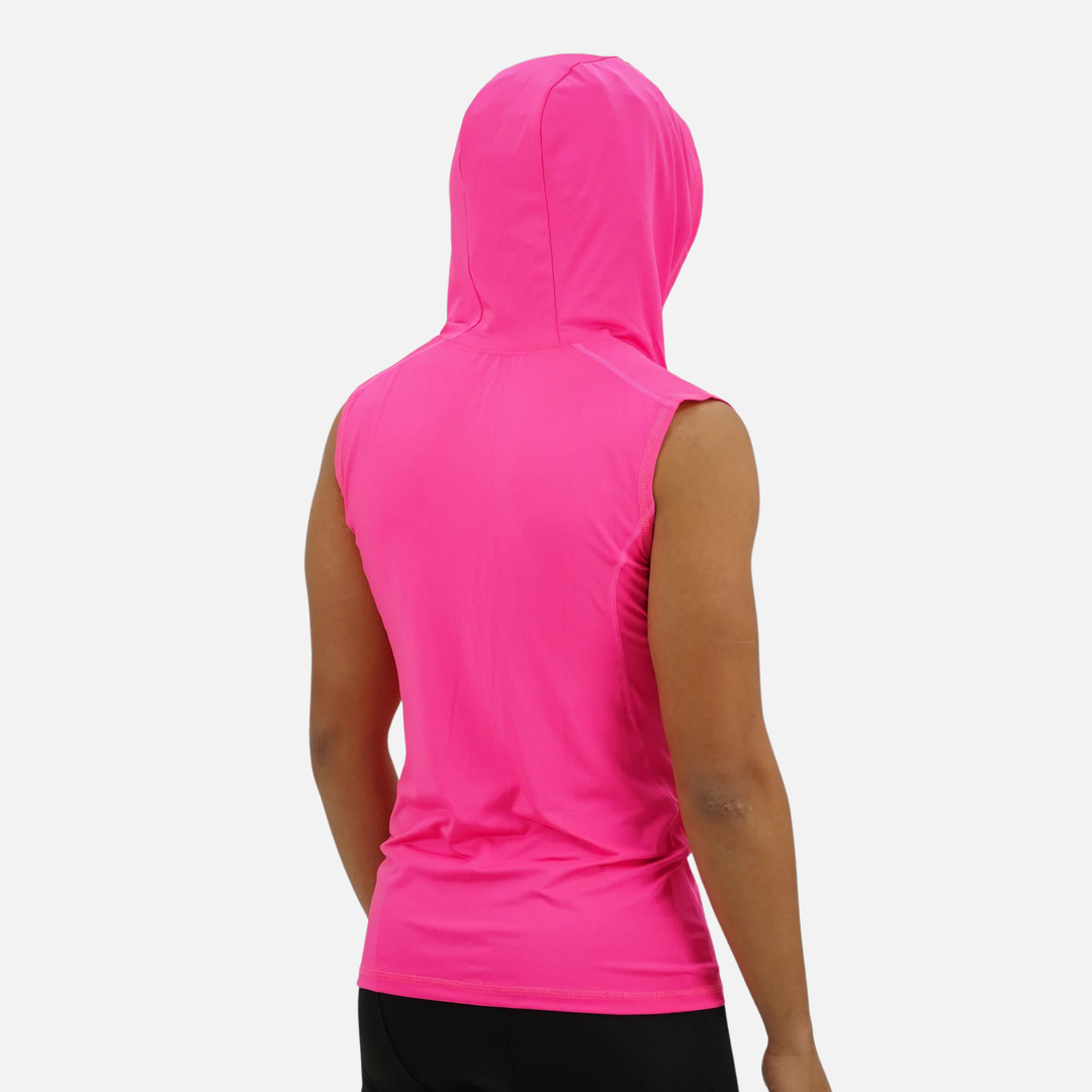Hue Pink Sleeveless Compression Hoodie