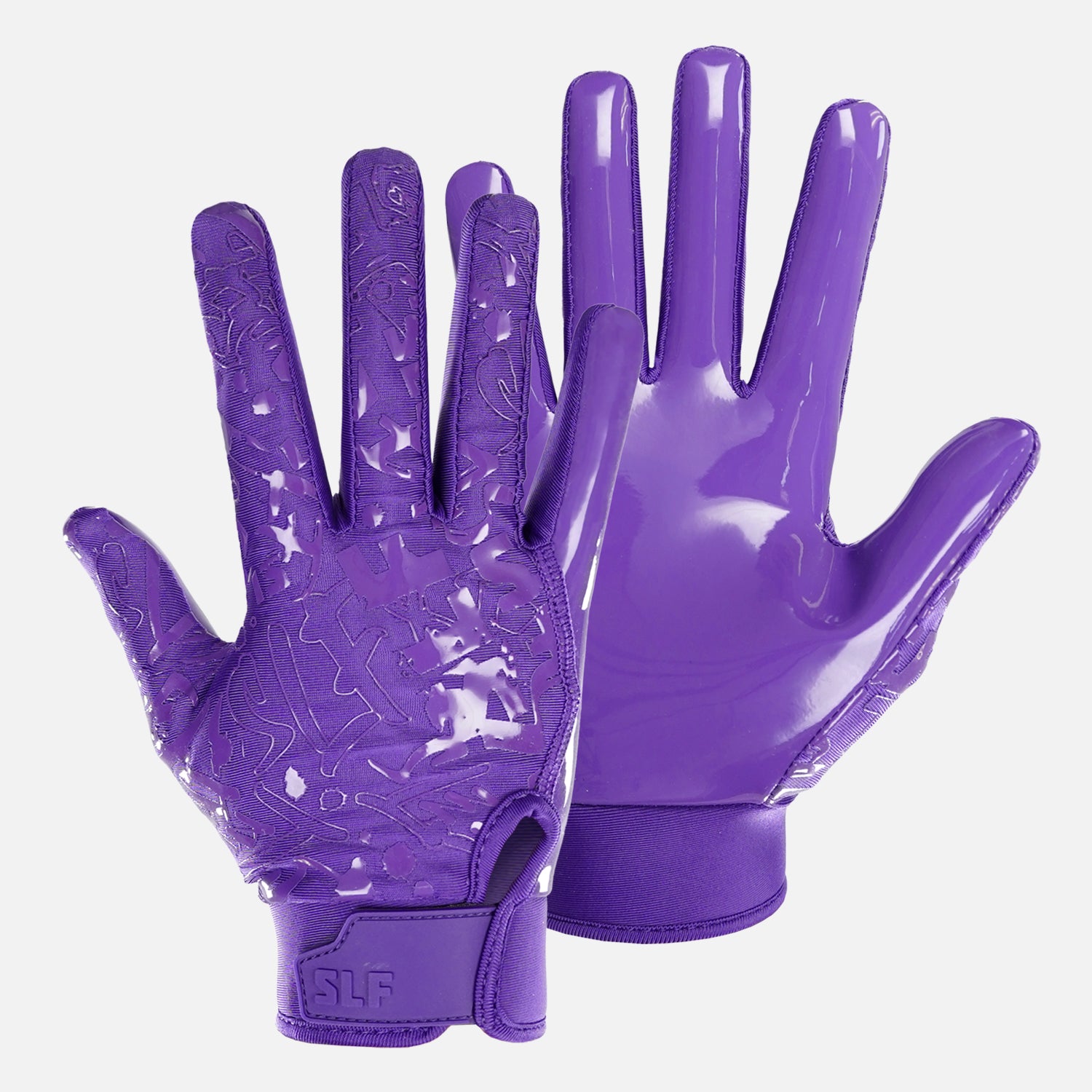 Hue Purple Sticky Football Receiver Gloves SLEEFS