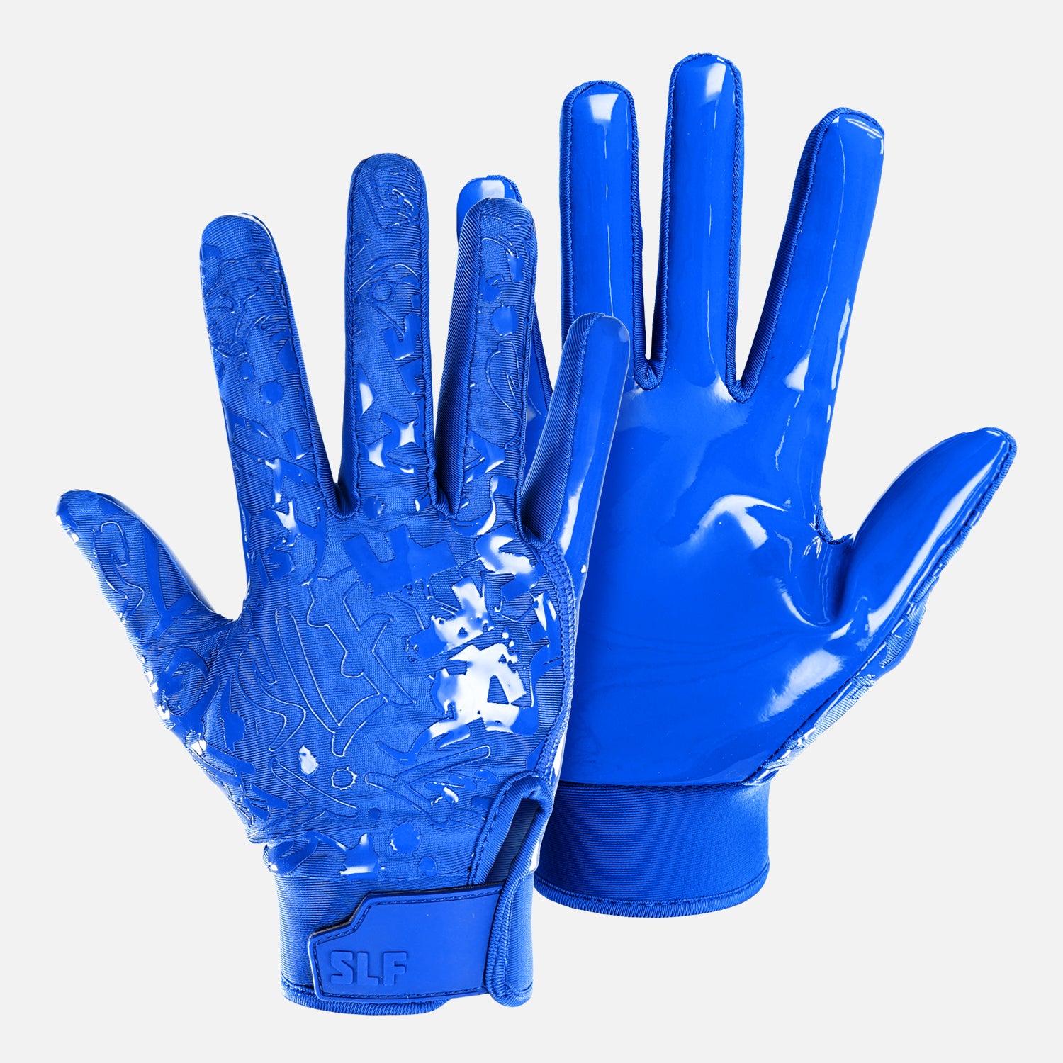 Blue fashion receiver gloves