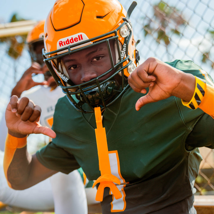 Hue Yellow Gold X Football Mouthguard