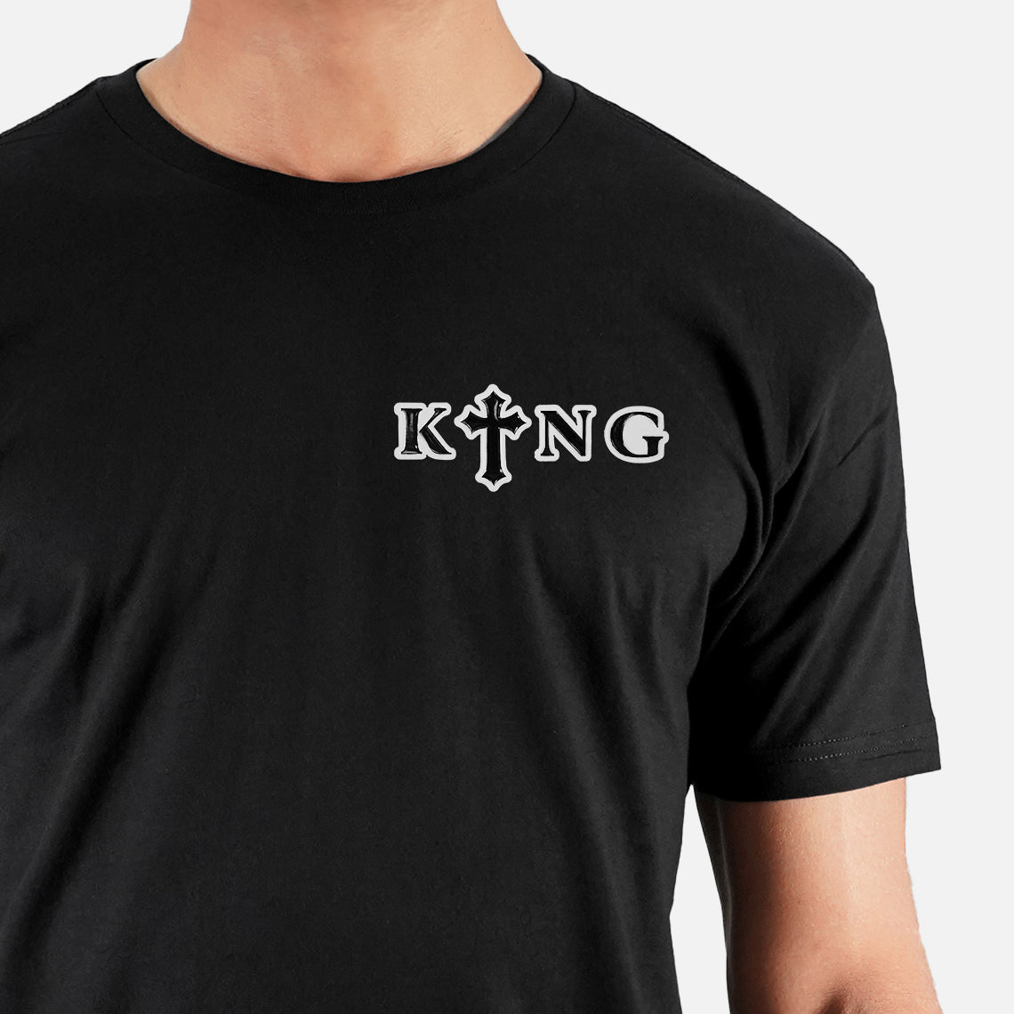King Gothic Cross Patch Tri-Blend T-Shirt