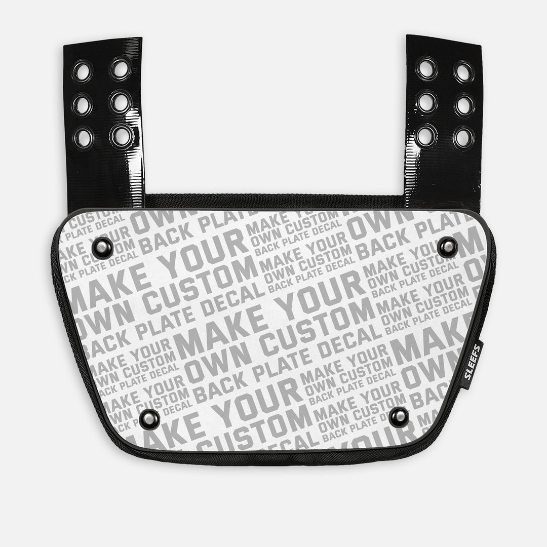 Make Your Own Custom Football Back Plate Decal (Back Plate Not Included)