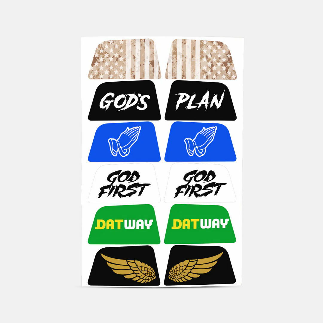 Stickers for Helmet Visor Tabs Collection #4