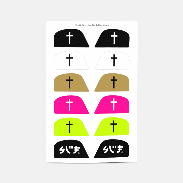 Faith Cross Stickers for Helmet Visor Tabs