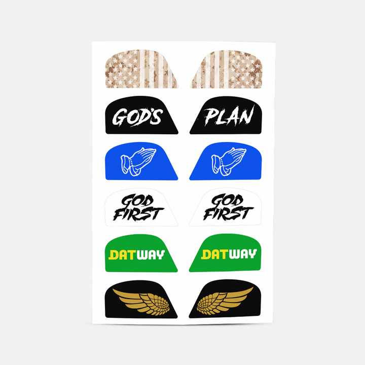 Stickers for Helmet Visor Tabs Collection #4
