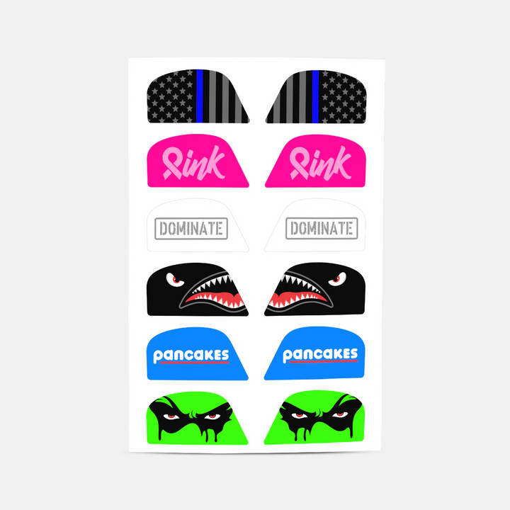 Stickers for Helmet Visor Tabs Collection #3